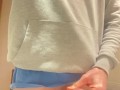 Pissing in to the sink from my big uncut straight guy cock