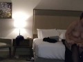 PAWG wife getting naked in the hotel