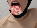 ASMR / GIRL LICKS BIG LOLLIPOP BITES CHEWS SHOWS TONGUE / MOUTH FETISH