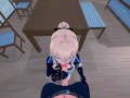 Jean gets fucked on a table, cum on her ass POV - Genshin Impact Hentai.