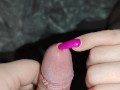 Frenulum Tease With Vibrator And Long Nails Inserting *Trailer*