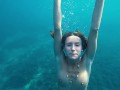 Naked mermaid let me swim with her and I filmed her