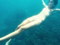 Naked mermaid let me swim with her and I filmed her