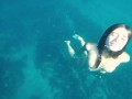 Naked mermaid let me swim with her and I filmed her