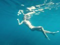 Naked mermaid let me swim with her and I filmed her