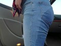 ⭐ Purposely Pissing My Jeans In Public, then again in the car. Older video :)