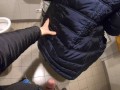 PUBLIC BATHROOM PISSING AND FUCK WITH A STRANGER HORNY GIRL