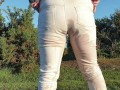⭐ 2nd White Jeans Rewetting Compilation! 8 Days of Pee Stained Jeans! ;)