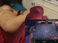 She cums while gaming, shaking orgasm