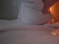 Horny crossdresser piss in glass