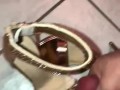 Girlfriend New Gold Heels Cummed