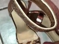 Girlfriend New Gold Heels Cummed