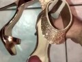 Girlfriend New Gold Heels Cummed