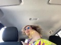 Ginger Banks Public Flashing and Masturbation on the Side of the Road in a Car! Risky!