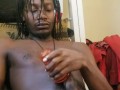 Watching pretty ass lightskin get fuxked while I stroke my big black dixk with my head honcho toy
