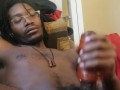 Watching pretty ass lightskin get fuxked while I stroke my big black dixk with my head honcho toy