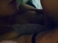 BeautifulBlondeBarbie laid down for a titty fuck so he could cum all over my face