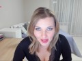 Giantess teasy talk to tiny man before eating