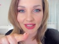 Giantess teasy talk to tiny man before eating