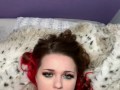 Millie Million is tied up beside the Christmas tree and plays with all her holes - Video Trailer