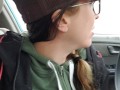 Sneaky Girl Pees From Car