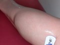 Quick leg shave before heading out to play