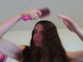 Hairy Hairbrushing Brunette Camgirl Brushes Head Hair Talks About Squirting on Manyvids w Bad Dragon