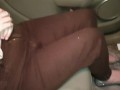 ⭐ Desperate Girl Pees Her Brown Jeans In The Car!  