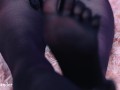 5 fingers pantyhose, foot fetish 4k video close up feet