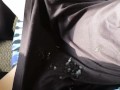 Cummybush finishes him off with a helping hand and receives messy cum drops all over her black dress