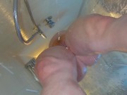 Fuck My Thick Wet Juicy Thighs in Shower! Pale Curvy Big Tits Redhead Milf Ginger Ale Thighjob Cum