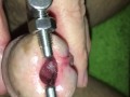 Urethral stretching with super device! My urethra is filled with sperm.