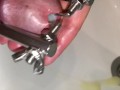 Urethral stretching with super device! My urethra is filled with sperm.