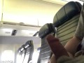 JERKING OFF AND CUMMING ON THE PLANE (REAL PUBLIC)