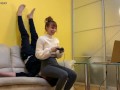 [PREVIEW] Gamer Girl Kira in Leggings Uses Chair Slave While Playing During Fullweight Facesitting