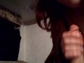 Gothic tattooed hotewife sucks sexy BWC before getting side fucked while blowing clouds