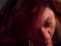 Gothic tattooed hotewife sucks sexy BWC before getting side fucked while blowing clouds