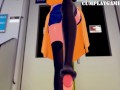 Stepmom's Beautiful Friend Part 4 Femdom Mistress Footjob on Empty Train