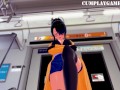 Stepmom's Beautiful Friend Part 4 Femdom Mistress Footjob on Empty Train