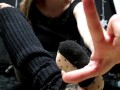 Goddess sock, legwarmer and cock worship