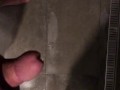 Stocky guy wanking his thick cut cock in the shower with big cumsot