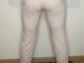 I swing my ass and pee in my pants. I like to play sports in pissed pants