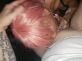 out Pink hair slut sucking dick for dope