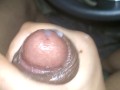 Public in car jerk off with EGG toy, BIG cumshot