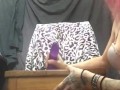 Hot tattoo girl strip tease dildo pussy fuck