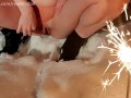 A sparkly pee in the snow