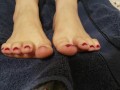 Pretty Little Toes Getting Painted.