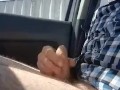 Cheeky vehicle wank in public