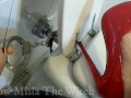 Spitting and verbal humiliation from Mistress toilet pov