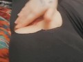 Ripped leggings and my oiled up pussy